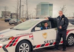 Wincon security guards on mobile patrol duty for commercial building